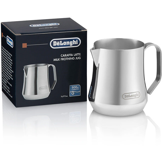 DeLonghi Stainless Steel Milk Frothing Jug, 500ml