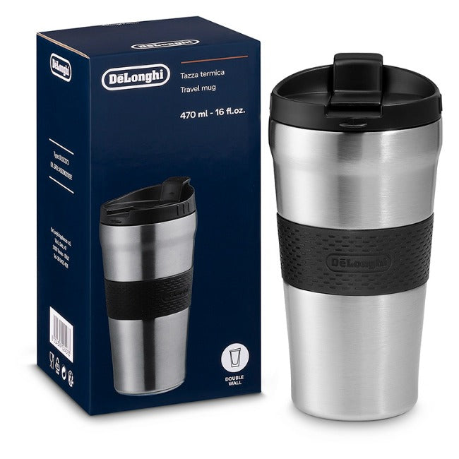 DeLonghi Double Walled Stainless Steel Thermal Travel Mug