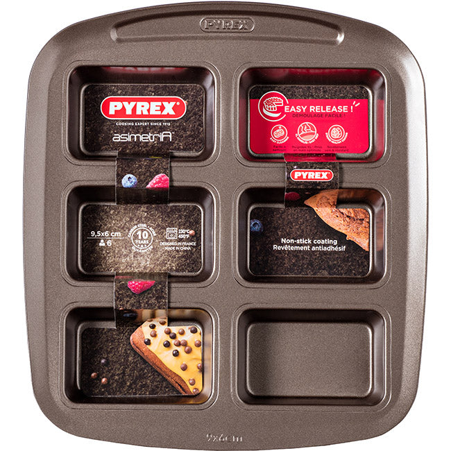 Pyrex Asimetria 6 Cavity Mini Loaf Pan