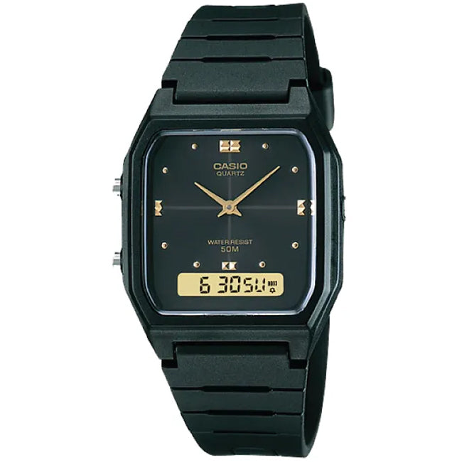 Casio Standard Men's 50m AnaDigi Wrist Watch, AW-48HE-1AVUDF