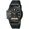 Casio Standard Men's 50m AnaDigi Round Wrist Watch, AW-49HE-1AVUDF