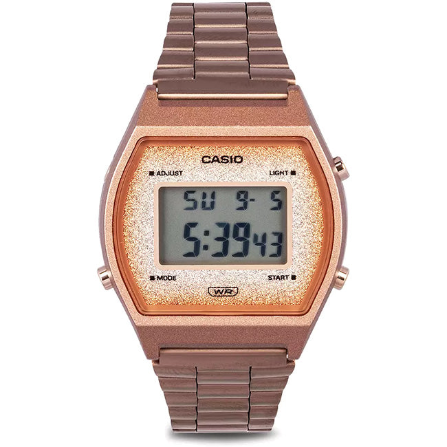 Casio Retro Rose Gold Digital Wrist Watch, B640WCG-5DF