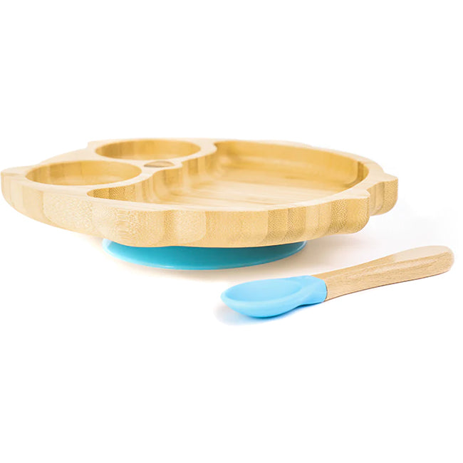 Bamboobino 3 Division Children's Owl Plate