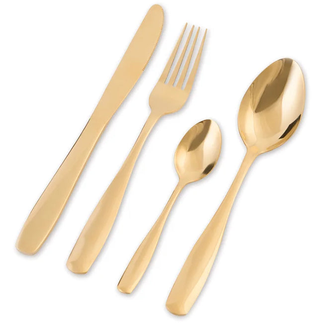 Nicolson Russell Bella Casa Gold Cutlery Set, 4pc