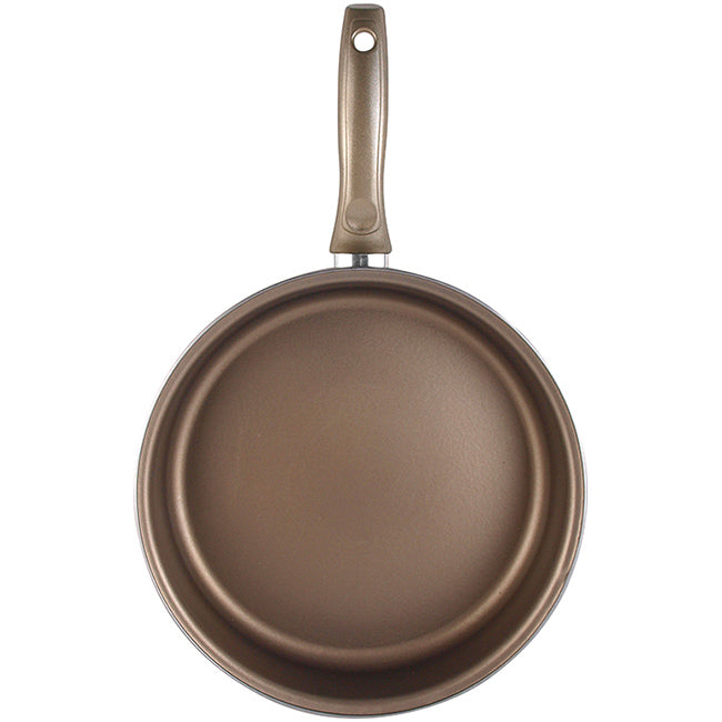 Magefesa Vitrinor Champagne Non-Stick Deep Frying Pan With Lid, 28cm