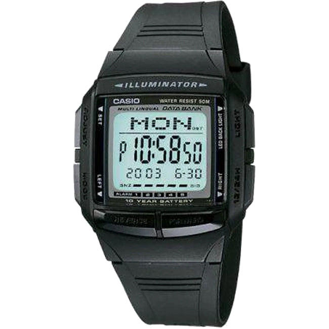 Casio Retro Databank 50m Digital Wrist Watch, DB-36-1AVDF
