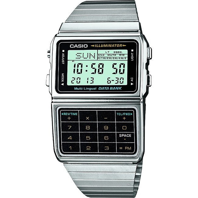 Casio Retro Men's Databank Calculator Digital Wrist Watch, DBC-611-1DF