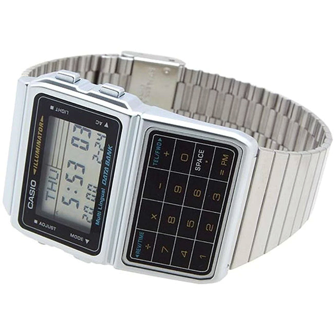 Casio Retro Men's Databank Calculator Digital Wrist Watch, DBC-611-1DF
