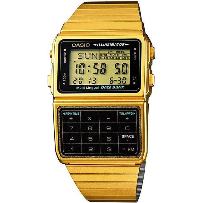Casio Retro Men's Databank Calculator Digital Wrist Watch, DBC-611G-1DF