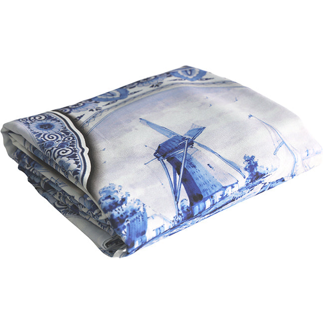 DSA Linen Delft Square Tablecloth, 4 Seater