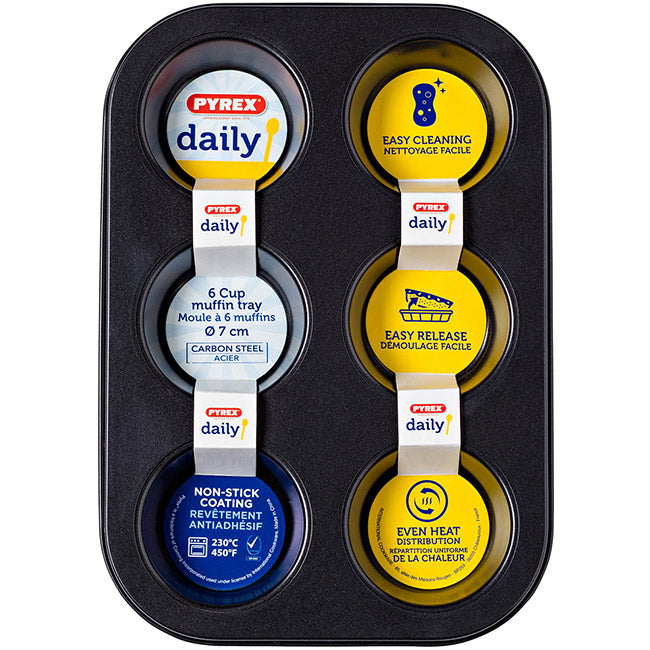 Pyrex Daily Non-Stick 6 Cup Muffin Pan