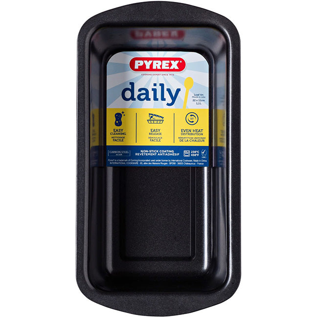 Pyrex Daily Non-Stick Loaf Tin, 22cm