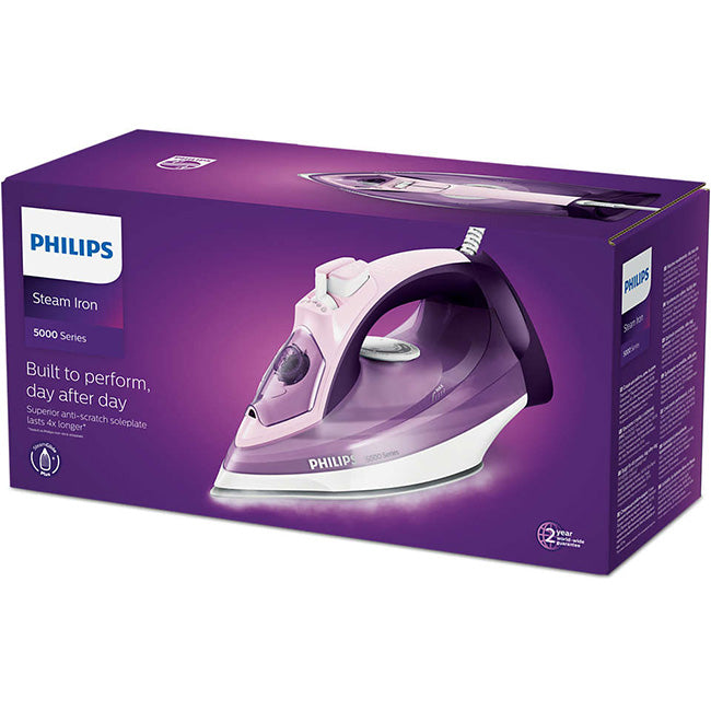 Philips 5000 Series SteamGlide Plus Steam, Spray & Dry Iron, 2400W