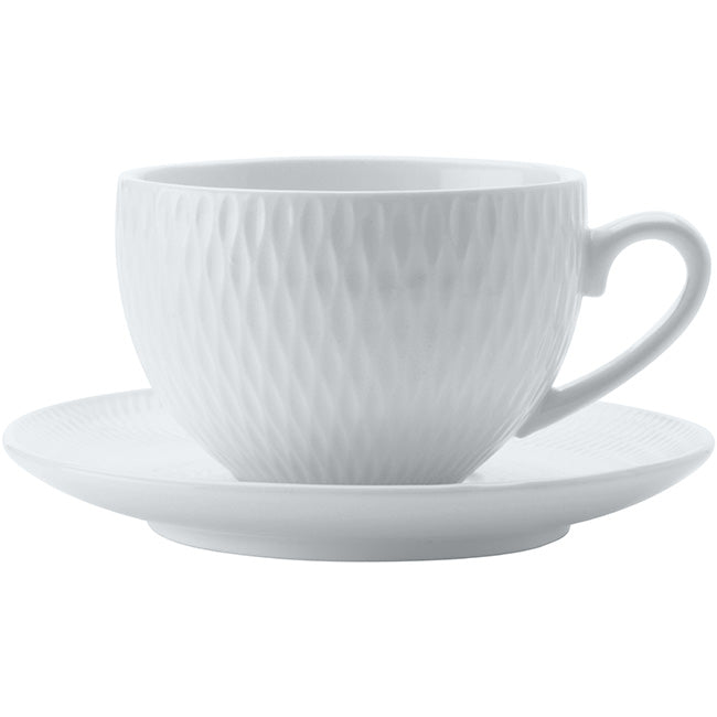 Maxwell & Williams White Basics Diamonds Demi Cup & Saucer, 90ml