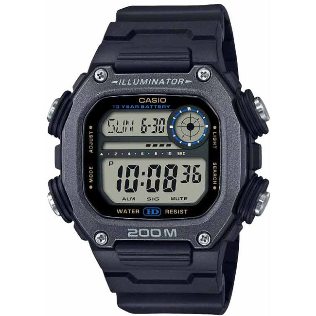 Casio Standard Men's 200m Digital World Time Wrist Watch, DW-291HX