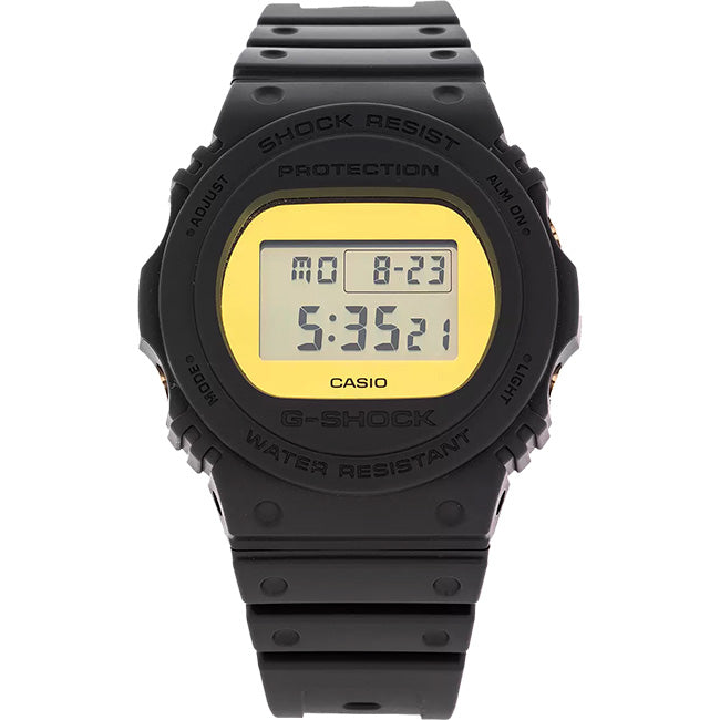 Casio G-Shock Men's 200m Standard Digital Wrist Watch, DW-5700BBM - Gold