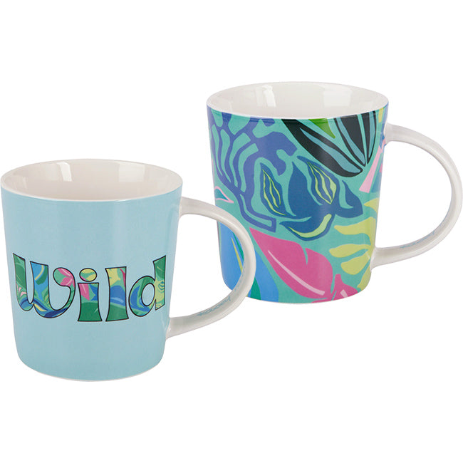 Maxwell & Williams Kasey Rainbow's Be Fierce Mug Set, Set Of 2