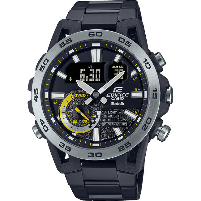Casio Edifice Men's 100m Bluetooth AnaDigi Wrist Watch, ECB-40DC-1ADF