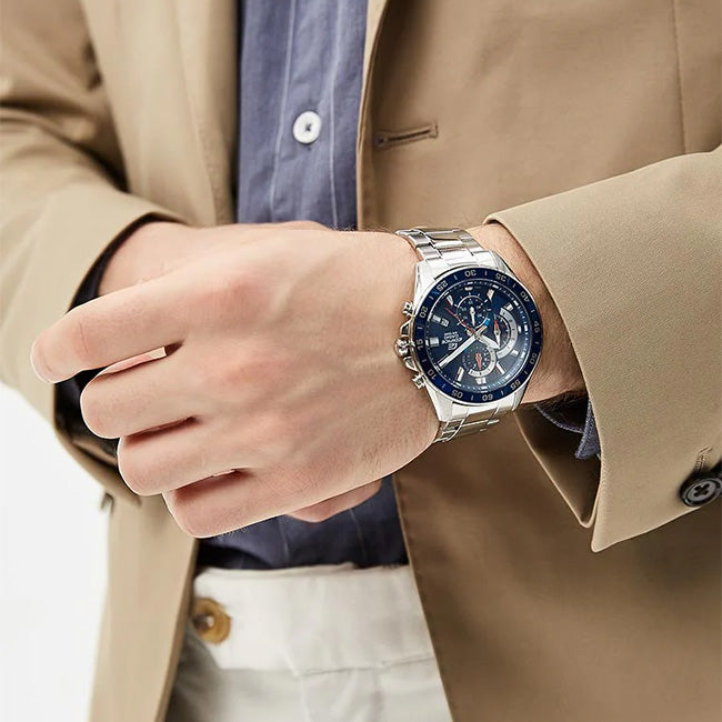 Casio Edifice Men's 100m Chronograph Wrist Watch, EFV-550D-2AVUDF