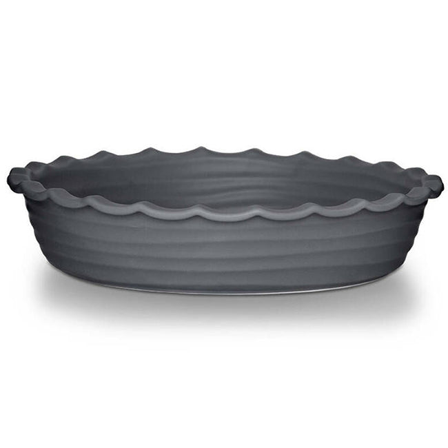 Eetrite Ripple Grey Pie Dish, 27cm