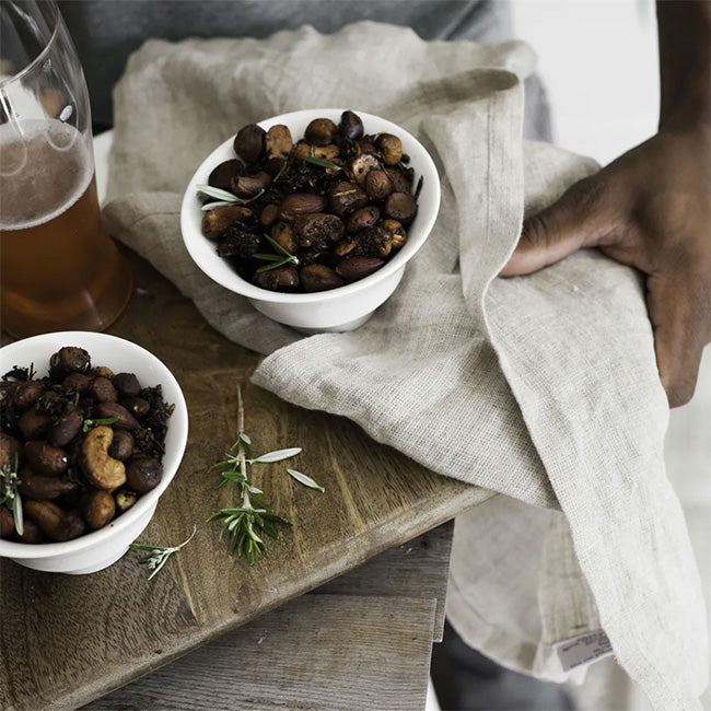 DSA Linen Natural Earth Stone Napkins, Set Of 6