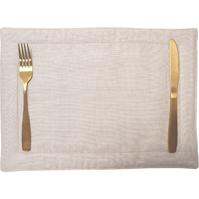 DSA Linen Natural Earth Stone Placemats, Set Of 6