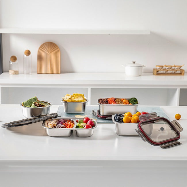 Erin Stainless Steel Bento Food Storage Container With Lid, 900ml