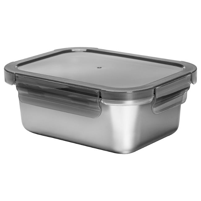 Erin Stainless Steel Rectangular Food Storage Container With Lid, 800ml