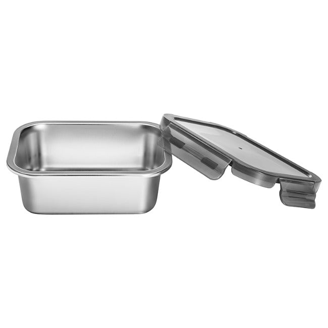 Erin Stainless Steel Rectangular Food Storage Container With Lid, 800ml