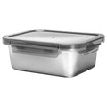 Erin Stainless Steel Rectangular Food Storage Container With Lid, 1.2L