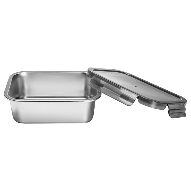 Erin Stainless Steel Rectangular Food Storage Container With Lid, 1.2L