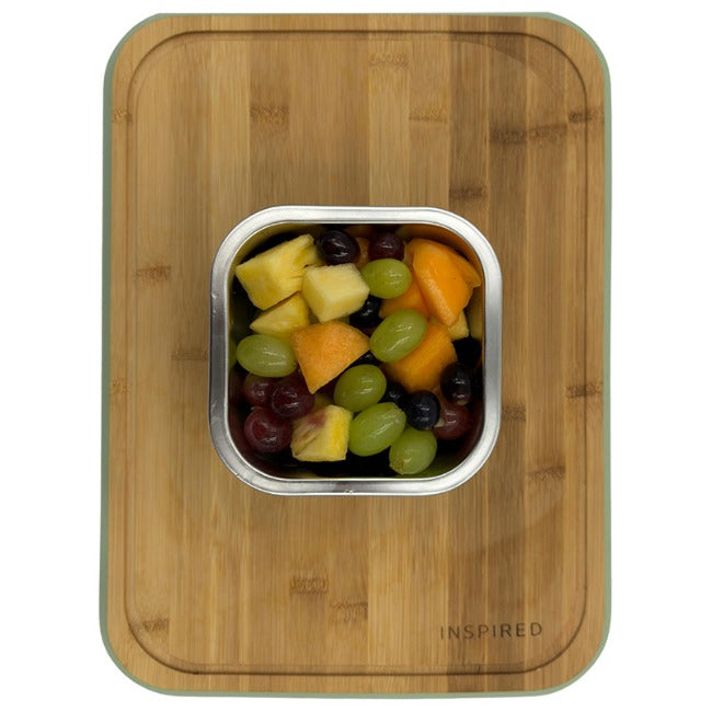 Erin Stainless Steel Square Food Storage Container With Lid, 600ml