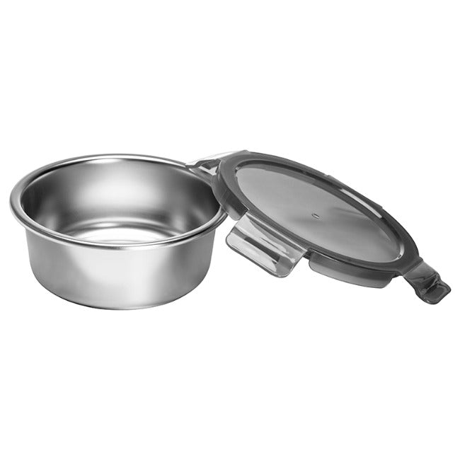 Erin Stainless Steel Round Food Storage Container With Lid, 600ml