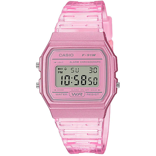 Casio Retro Translucent Digital Wrist Watch, F-91WS