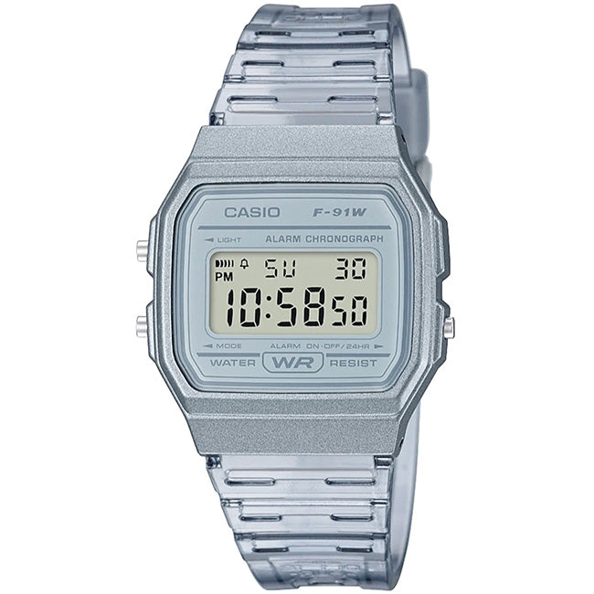 Casio Retro Translucent Digital Wrist Watch, F-91WS