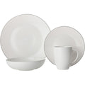 Maxwell & Williams White Basics Edge Coupe Dinner Set, 16pc