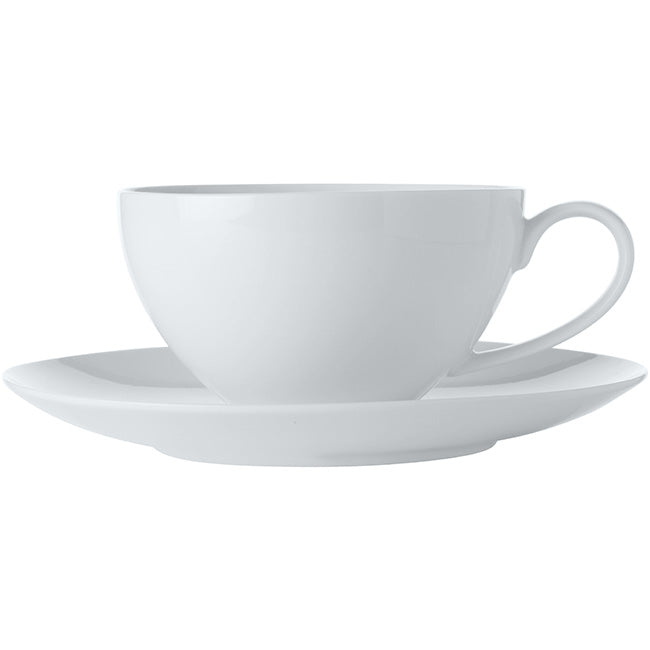 Maxwell & Williams White Basics Coupe Breakfast Cup & Saucer, 400ml