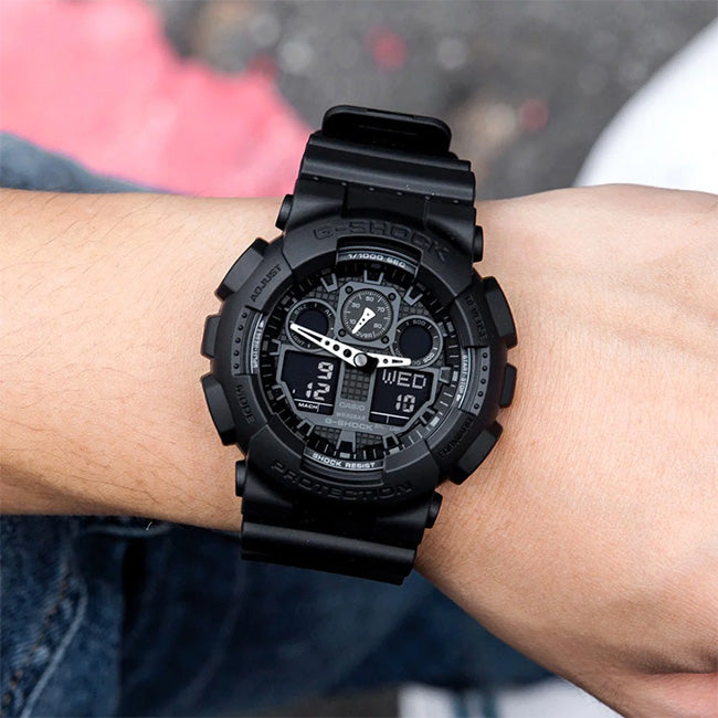 Casio G-Shock Men's 200m AnaDigital Wrist Watch, GA-100-1A1DR