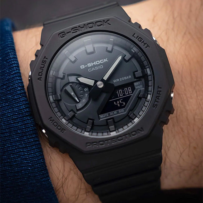 Casio G-Shock AnaDigital Carbon Core Wrist Watch, GA-2100-1A1DR