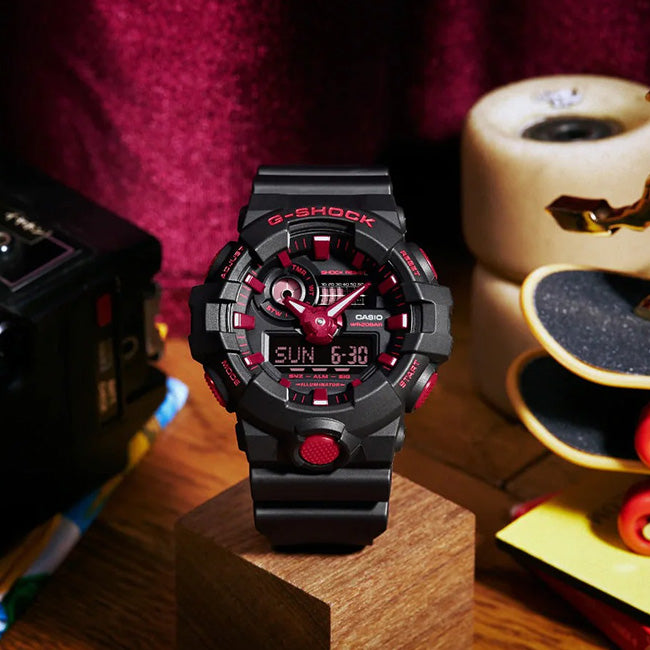 Casio G-Shock 200m AnaDigi Wrist Watch, GA-700BNR-1ADR