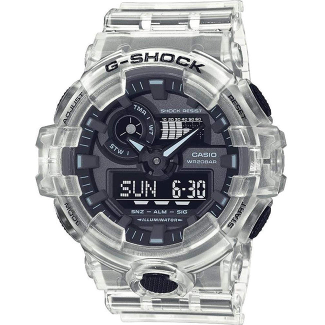 Casio G-Shock 200m AnaDigi Skeleton Wrist Watch, GA-700SKE-7ADR