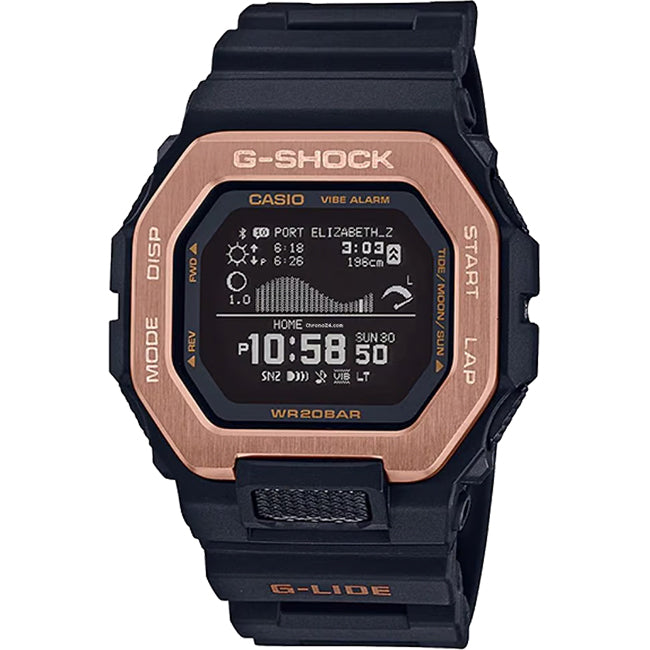 Casio G-Shock G-Lide Men's 200m Bluetooth Digital Wrist Watch, GBX-100NS-4DR