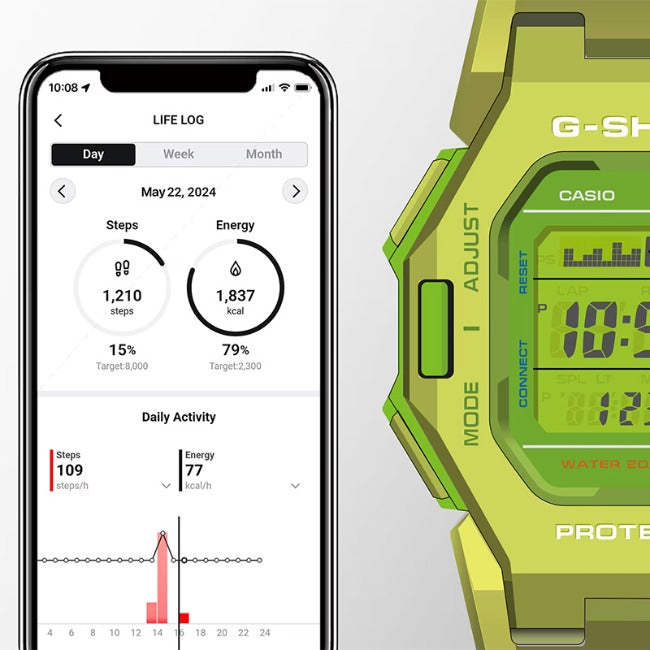 Casio G-Shock 200m Bluetooth Solar Digital Wrist Watch, GD-B500S-3DR