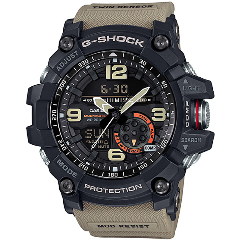Casio G-Shock Mudmaster 200m AnaDigi Twin Sensor Wrist Watch, GG-B100