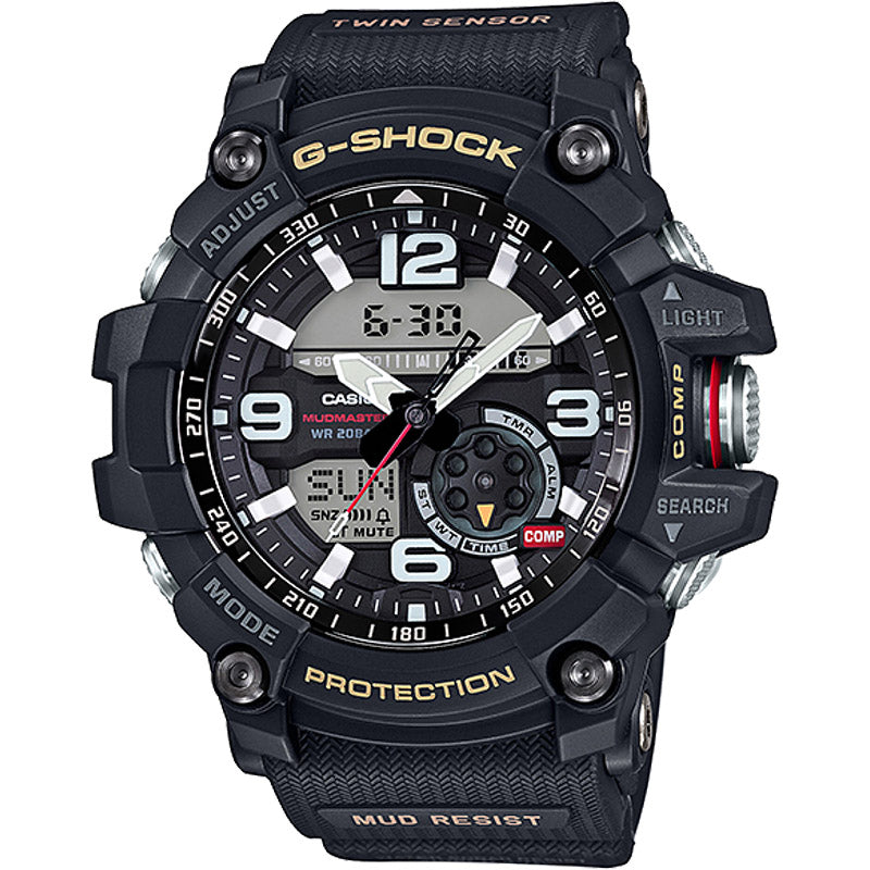 Casio G-Shock Mudmaster 200m AnaDigi Twin Sensor Wrist Watch, GG-B100