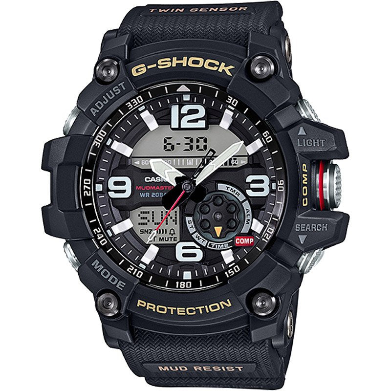 Casio G-Shock Mudmaster 200m AnaDigi Twin Sensor Wrist Watch, GG-B100