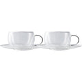 Maxwell & Williams Blend 80ml Double Wall Cup & Saucer, Set Of 2