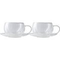 Maxwell & Williams Blend 270ml Double Wall Cup & Saucer, Set Of 2