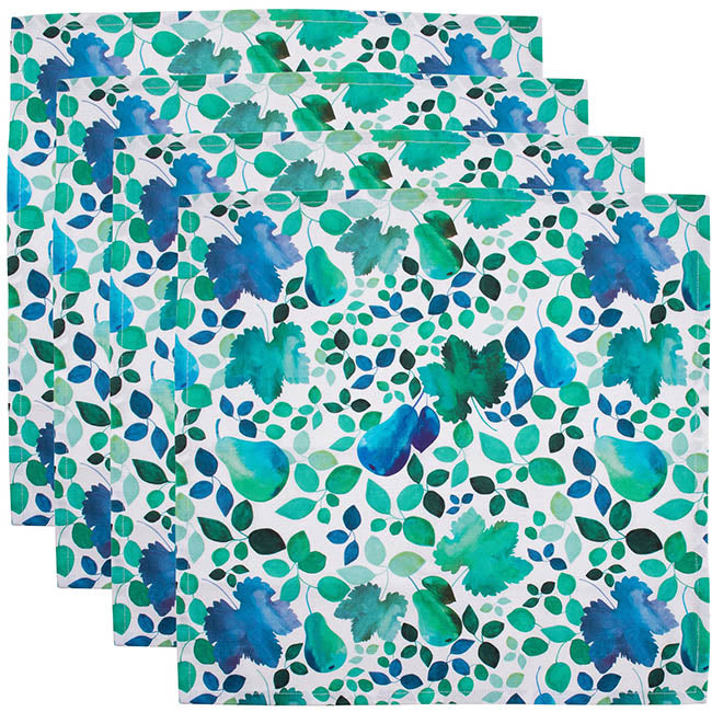 Maxwell & Williams Giverny Cotton Napkin Set, Set Of 4