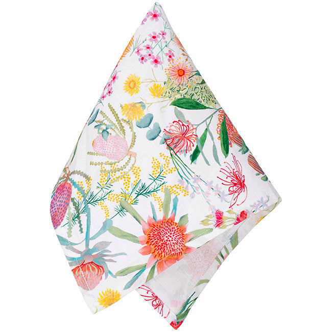 Maxwell & Williams Royal Botanic Gardens Native Blooms Cotton Napkin Set, Set Of 4